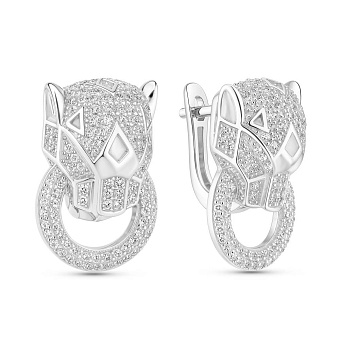 Серебряные серьги с россыпью фианитов (арт. 7502/10097)