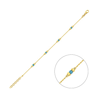 Фото Золотий браслет з бірюзою Francelli (арт. 3261287жБ)