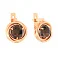 Золотые серьги с кварцем  (арт. 110377Пкр) – изображение 1