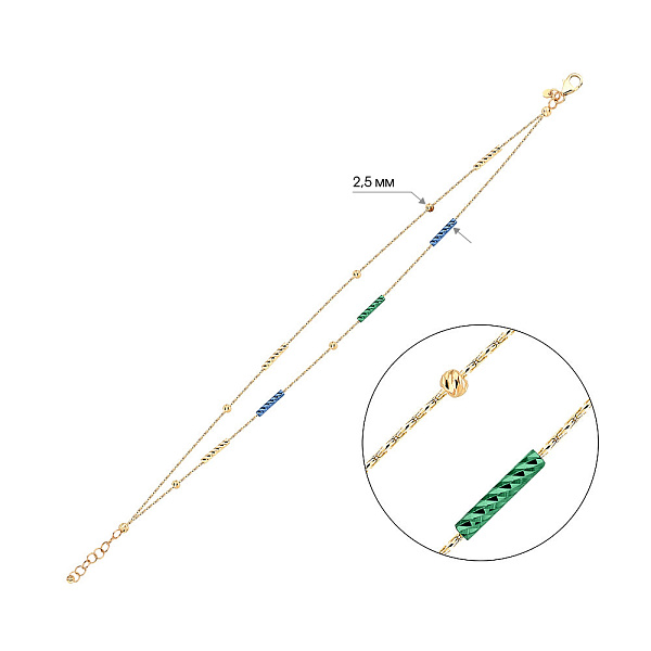 Браслет из желтого золота Francelli (арт. 326558жсз) – изображение 4