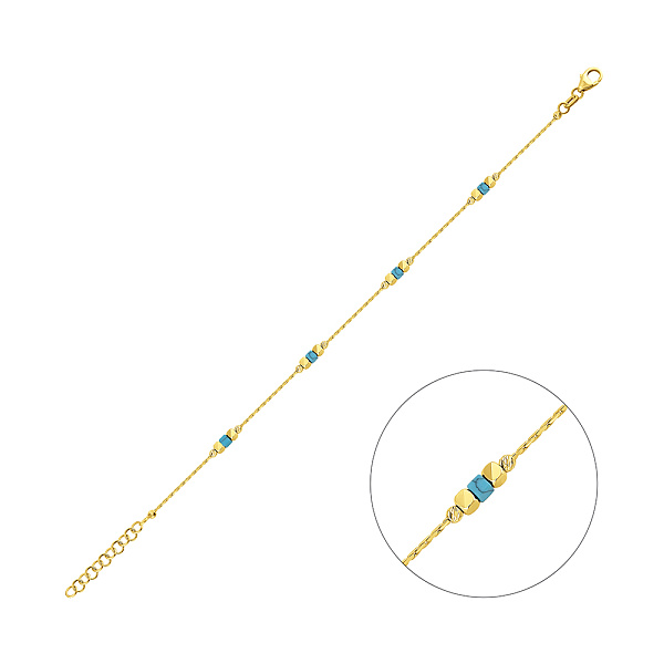 Золотий браслет з бірюзою Francelli (арт. 3261287жБ) – зображення 1