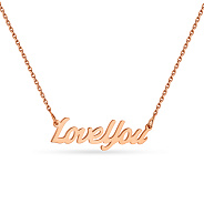 Колье "Love you" из красного золота (арт. 360117)