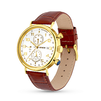 Массивные золотые часы (арт. 260238жбкр)