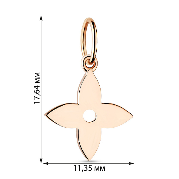 Підвіска з червоного золота (арт. 424251) – зображення 2