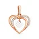 Золотая подвеска Сердце с фианитами (арт. 440602) – изображение 1