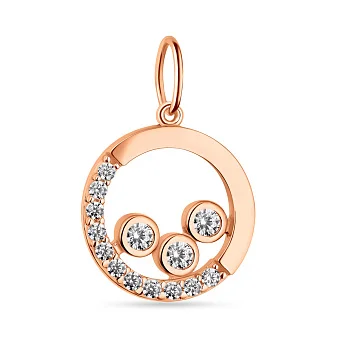 Кулон з золота з фіанітами (арт. 424181)