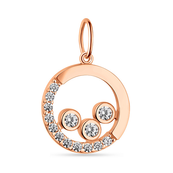 Кулон з золота з фіанітами (арт. 424181) – зображення 1