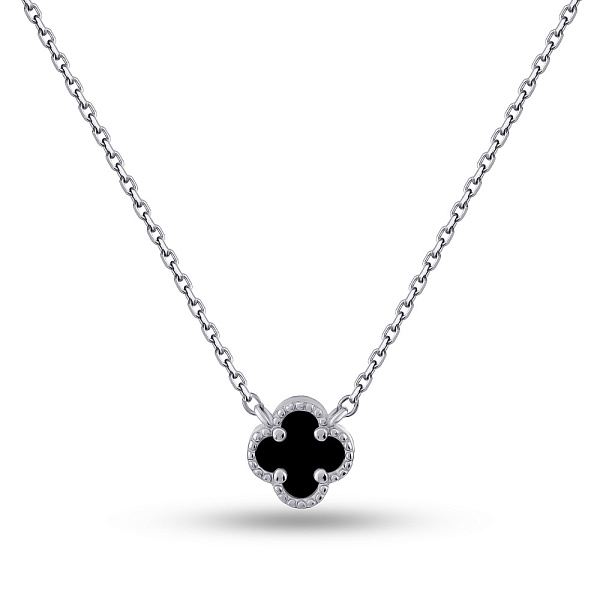 Срібне кольє з оніксом (арт. 7507/470/7о) – зображення 1