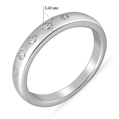Серебряное кольцо с фианитами (арт. 7501/4841)