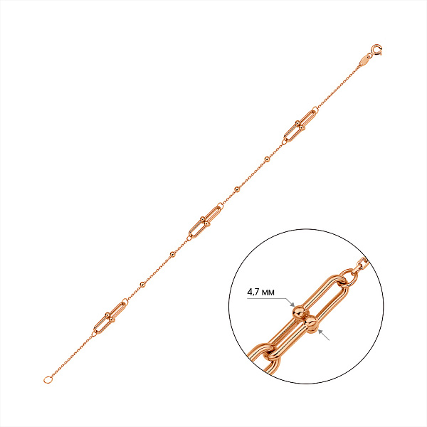 Браслет з червоного золота (арт. 3261305) – зображення 4