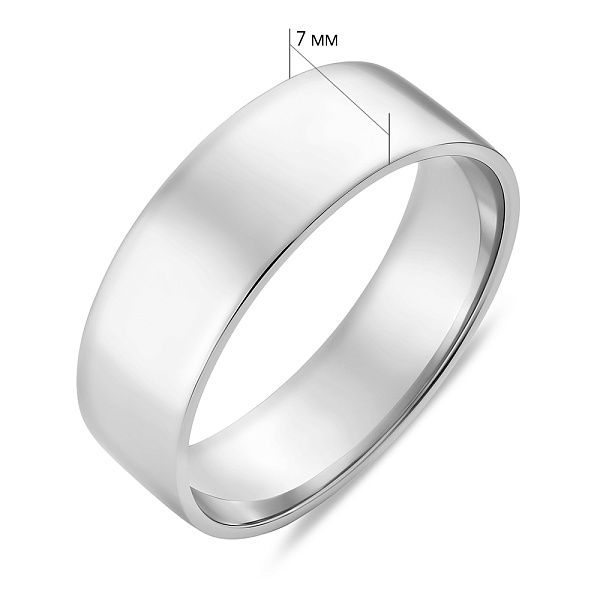 Широка обручка з білого золота (арт. 239001б) – зображення 2