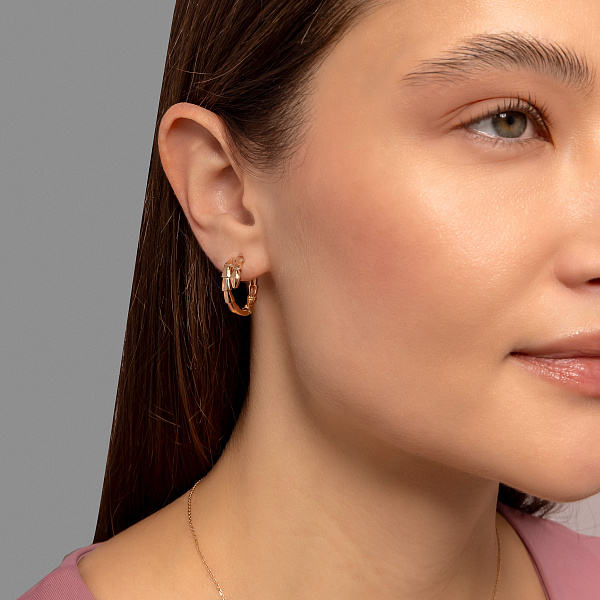 Сережки из красного золота (арт. 1101195) – изображение 3