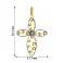 Золотий підвіс-хрестик Francelli (арт. 424852жбпкс) – зображення 4