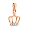 Кулон из красного золота Корона с фианитами (арт. 441070) – изображение 1