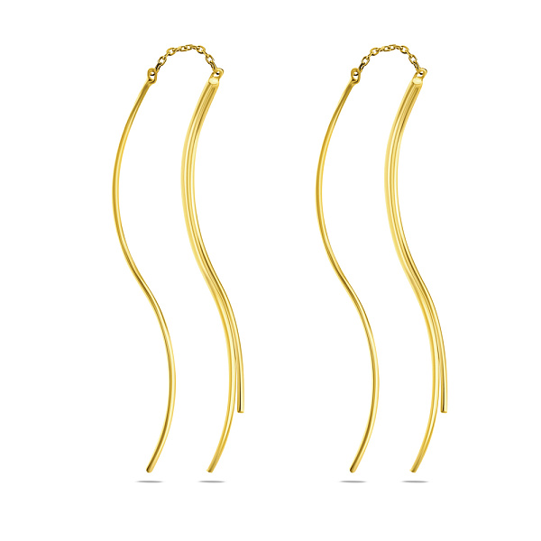 Серьги-цепочки из желтого золота (арт. 103660ж) – изображение 1