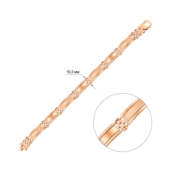 Браслет з червоного золота без каменів (арт. 3261188) – зображення 3