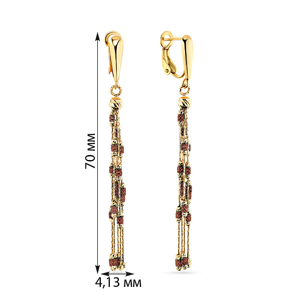 Сережки Francelli из желтого золота (арт. 108031жкр) – изображение 3