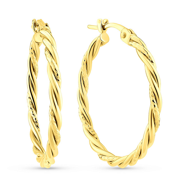 Сережки-кільця з жовтого золота (арт. 1091726/25ж) – зображення 1