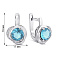 Серебряные серьги с крупным топазом (арт. 7502/2193944Птг) – изображение 2