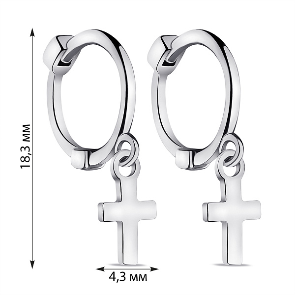 Серебряные серьги с подвесками  (арт. 7502/9348/10) – изображение 2