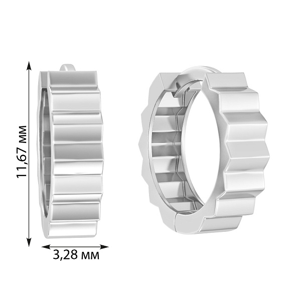 Золотые серьги-кольца без камней (арт. 110705б) – изображение 2