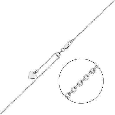 Ланцюжок зі срібла плетіння Якірне з регульованою довжиною (арт. 0306202з)