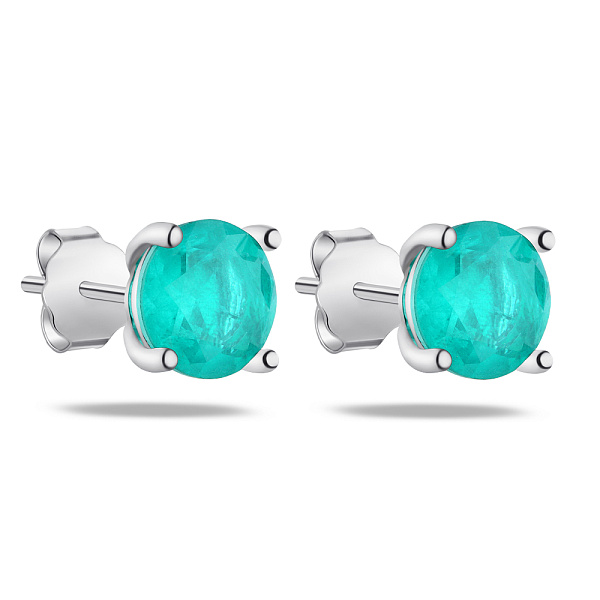 Серебряные серьги-пусеты с альпинитом (арт. 7518/247/5аз) – изображение 1