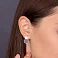 Серьги Лýна из красного золота с эмалью (арт. 110980еч) – изображение 3
