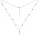 Серебряное колье с крестиком и фианитами (арт. 7507/1392) – изображение 2