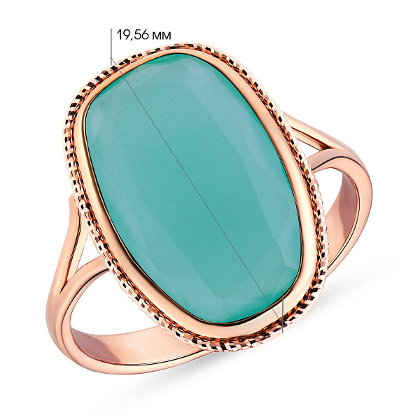 Золотое кольцо с кварцем (арт. 154968Пкгм) – изображение 5