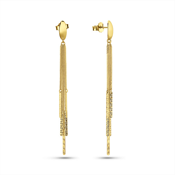 Серьги-подвески из желтого золота (арт. 1092073ж) – изображение 1