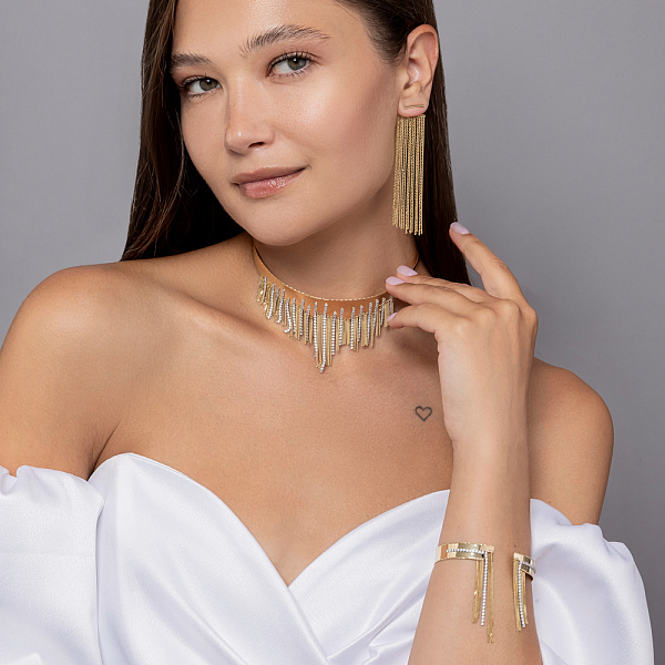 Массивное колье из желтого золота Francelli (арт. 353007ж) – изображение 7