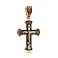 Золотий хрестик з розп'яттям без каменів (арт. 501722ч) – зображення 1