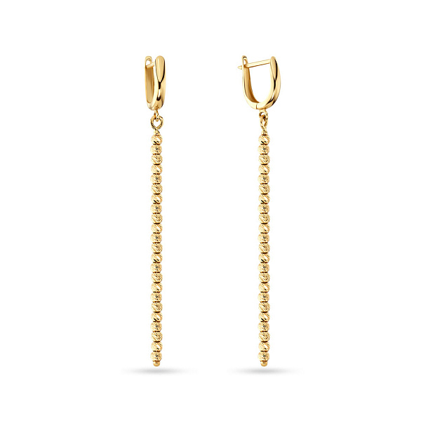 Серьги-подвески из желтого золота (арт. 106368ж) – изображение 1