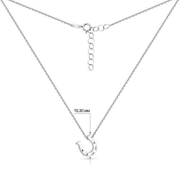 Колье "Подкова" из серебра (арт. 7507/1410) – изображение 3
