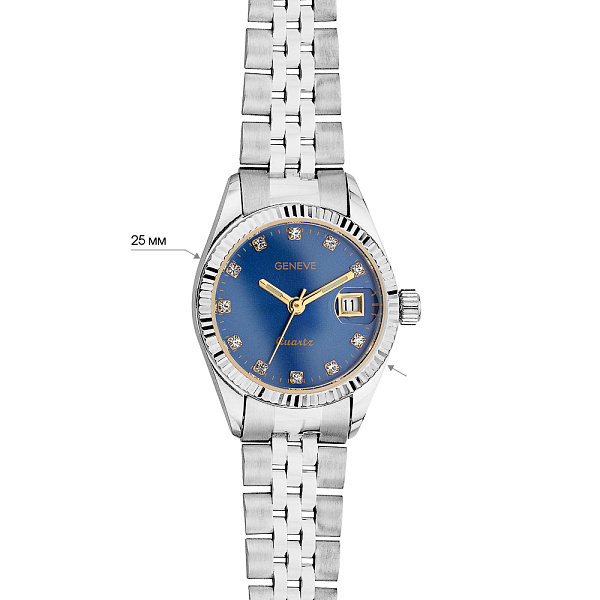 Часы из белого золота с фианитами (арт. 260243бс) – изображение 4