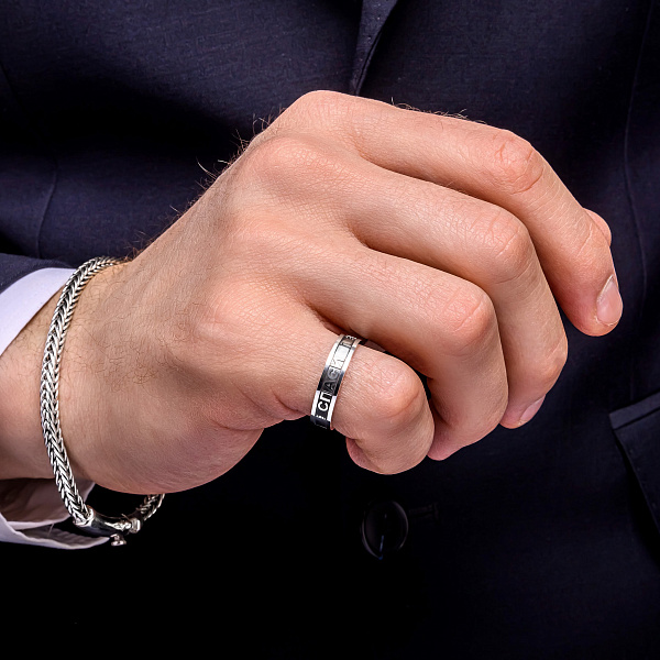 Срібна каблучка "Спаси і Збережи" (арт. 7901/5-0023.0.4) – зображення 3