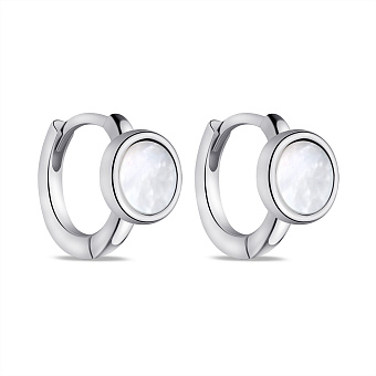 Серебряные серьги с перламутром (арт. 7502/9605/10п)