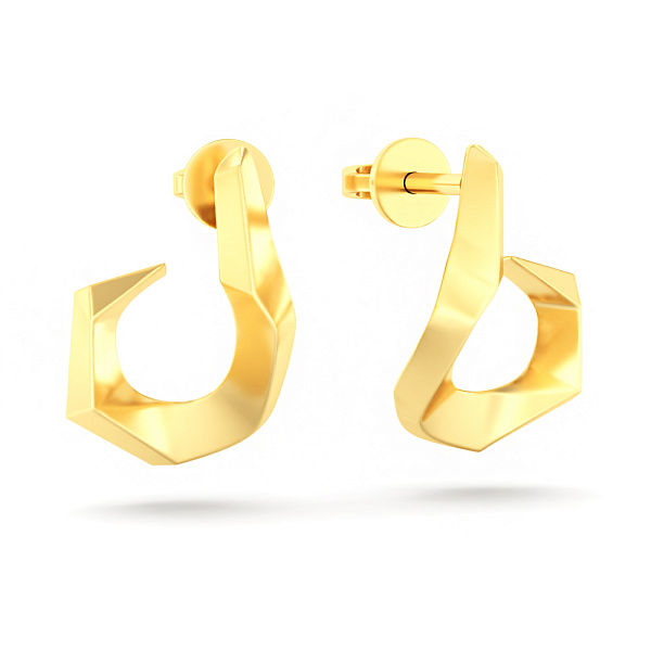 Серьги из желтого золота без камней (арт. 110010ж) – изображение 1