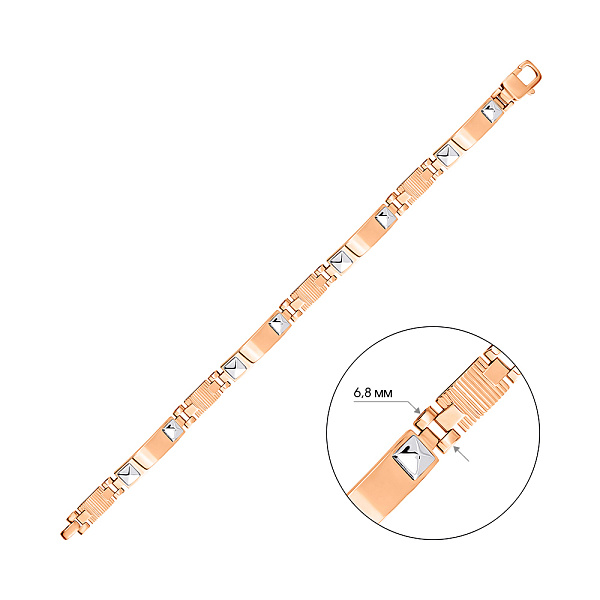 Браслет з червоного і білого золота (арт. 3261193кб) – зображення 3
