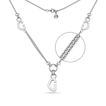 Колье из белого золота с фианитами (арт. 351514б)