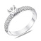 Серебряное кольцо с фианитами для помолвки (арт. 7501/8525) – изображение 1