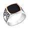 Печатка из серебра с золотой накладкой и ониксом (арт. 7206/730/1о) – изображение 1