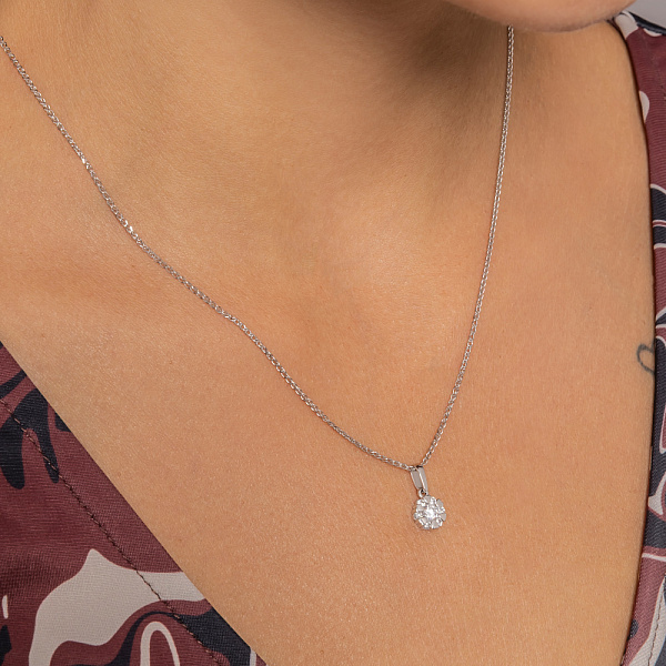 Золота підвіска з фіанітами (арт. 440492б) – зображення 2