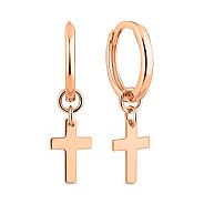 Золоті сережки з хрестиками (арт. 110016)