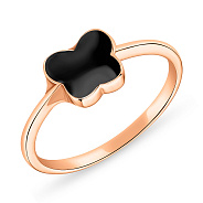 Кольцо золотое "Бабочка" с эмалью (арт. 155366еч)