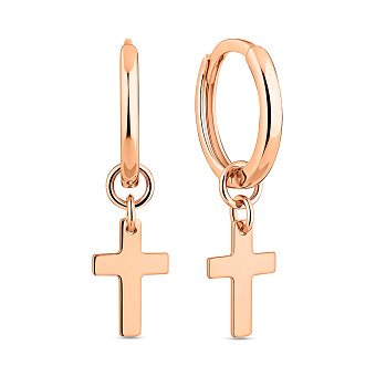 Золотые серьги с крестиками (арт. 110016)