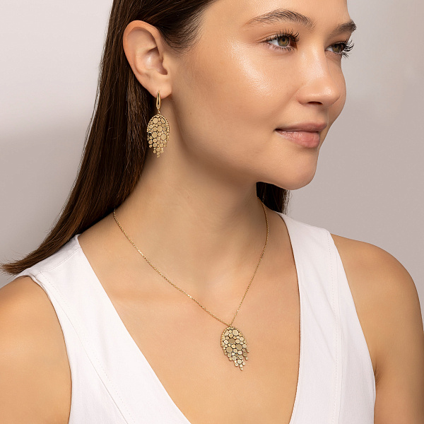 Сережки з жовтого золота Francelli (арт. 1091330ж) – зображення 4