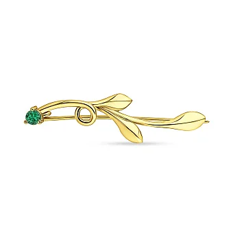 Золота брошка з фіанітом (арт. 360088жз)