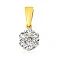 Кулон из желтого золота с фианитами (арт. 440628ж) – изображение 1